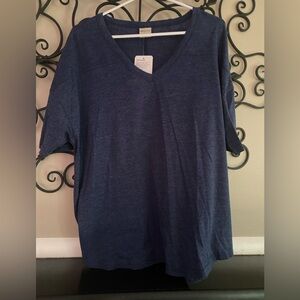 Casual Navy V-Neck Tee
